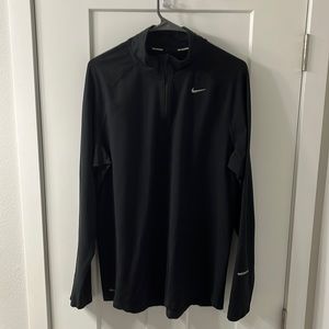 Men’s Black Nike Running Quarter Zip Size Large